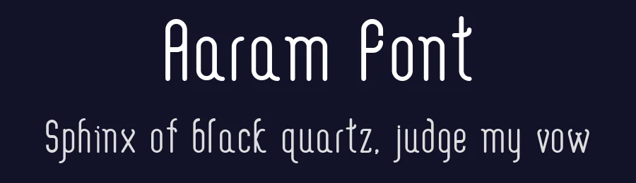 Aaram Font by Tharique Azeez — Sans Serif Font — thumbnail 2