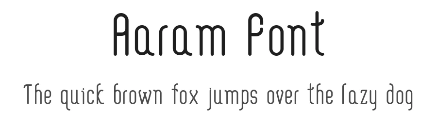 Aaram Font by Tharique Azeez — Sans Serif Font