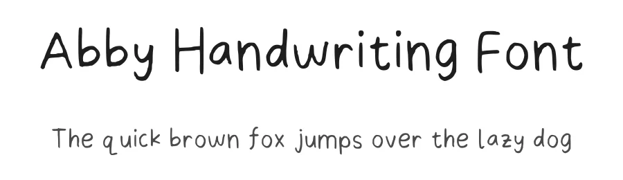 Abby Handwriting Font by dnocturnals — Script Handwritten Font