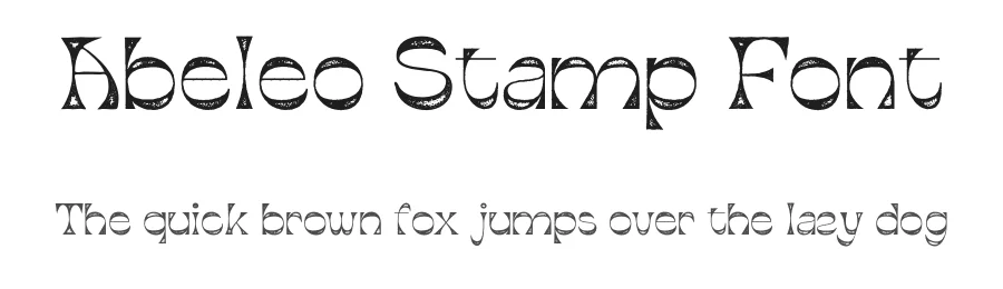 Abeleo Stamp Font by craftsupplyco — Display Font