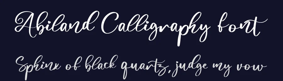 Abiland Calligraphy Font by Vultype Co. — Script Handwritten Font — thumbnail 2