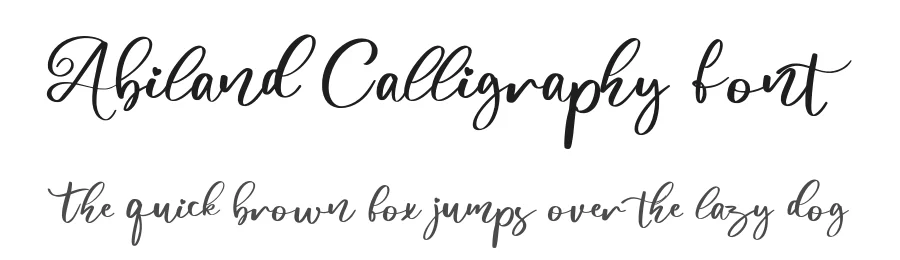 Abiland Calligraphy Font by Vultype Co. — Script Handwritten Font