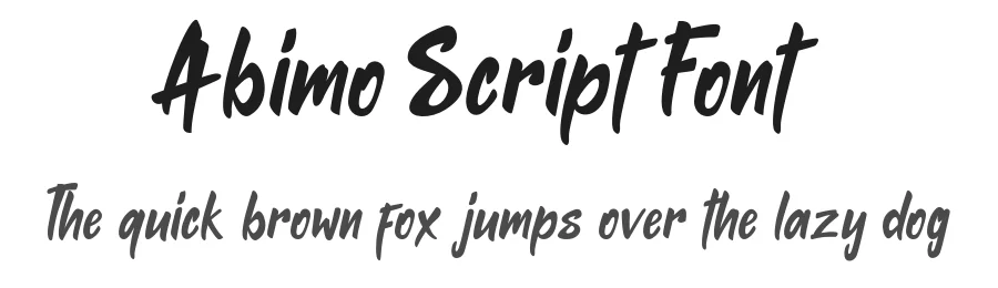 Abimo Script Font by inspirasign — Script Handwritten Font