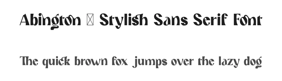 Abington β Stylish Sans Serif Font by 177Studio β Sans Serif Font