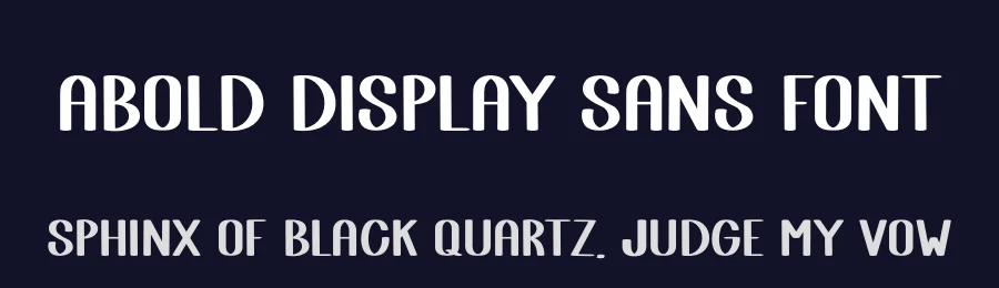 Abold Display Sans Font by freshtypeink — Display Font — thumbnail 2