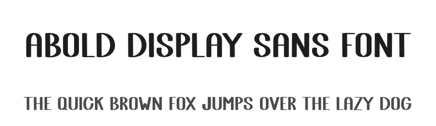 Abold Display Sans Font by freshtypeink — Display Font