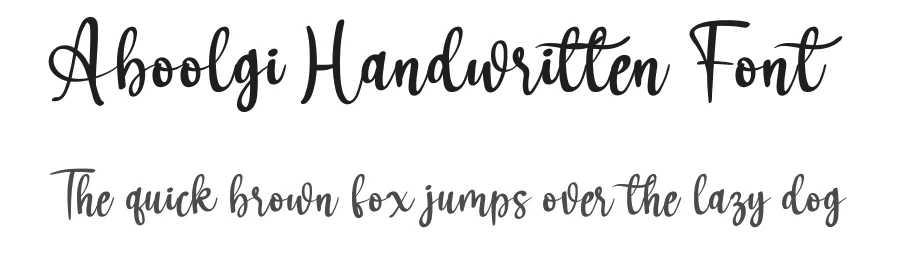 Aboolgi Handwritten Font by andikastudio — Script Handwritten Font
