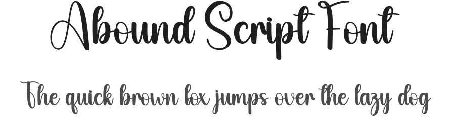 Abound Script Font by creativeletter — Script Handwritten Font