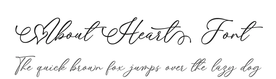 About Heart Font by Subectype — Script Handwritten Font