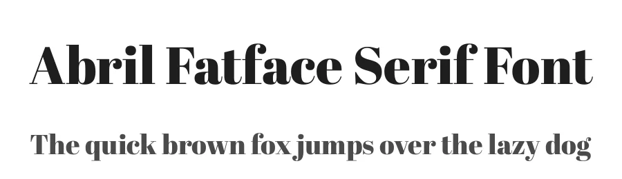 Abril Fatface Serif Font by Castiglioni — Display Font