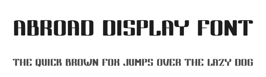 Abroad Display Font by freshtypeink — Display Font