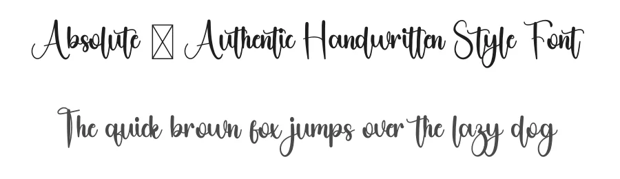 Absolute – Authentic Handwritten Style Font by freshtypeink — Script Handwritten Font