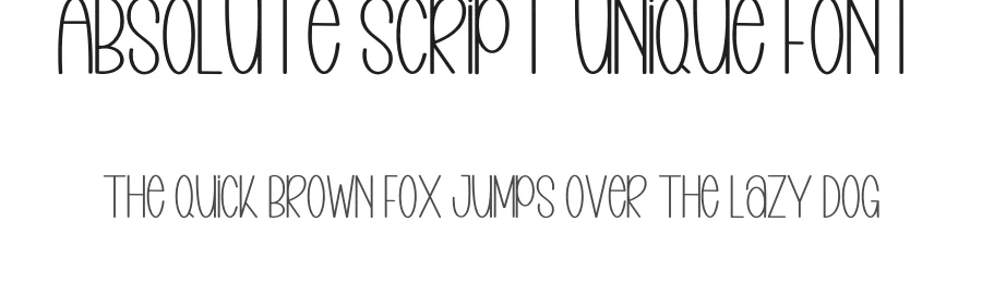 Absolute Script Unique Font by inermediaSTUDIO — Display Font