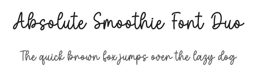 Absolute Smoothie Font Duo by DN Creative — Script Handwritten Font