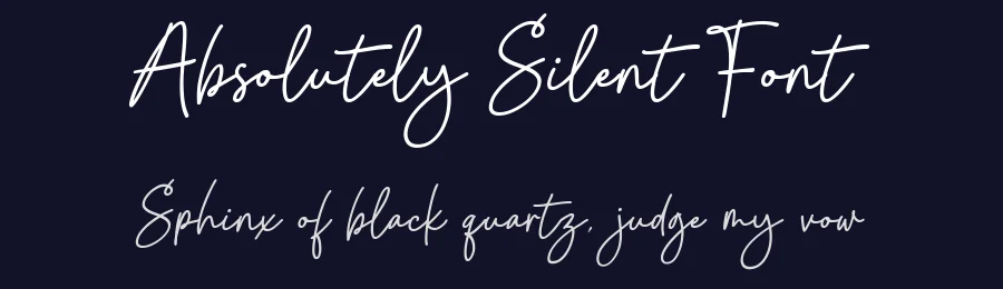 Absolutely Silent Font by nhfonts — Decorative Font — thumbnail 2