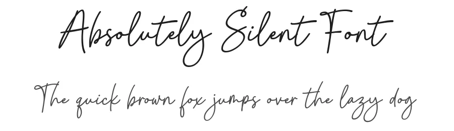 Absolutely Silent Font by nhfonts — Decorative Font
