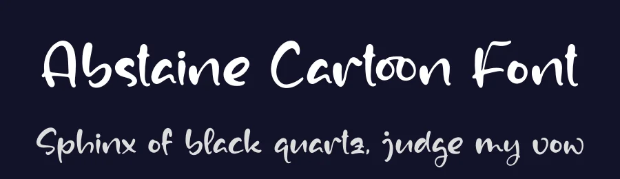 Abstaine Cartoon Font by letterfabric — Script Handwritten Font — thumbnail 2