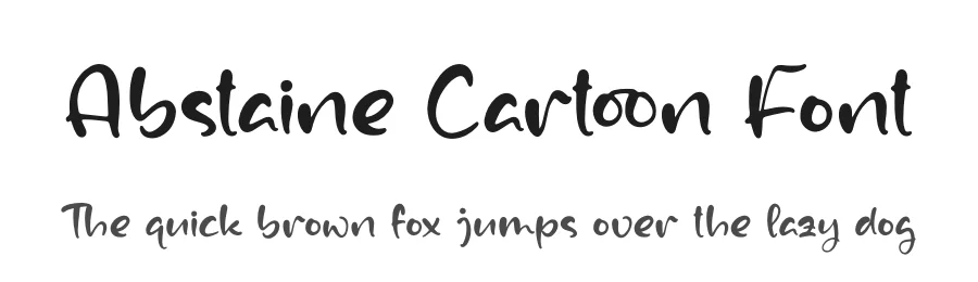 Abstaine Cartoon Font by letterfabric — Script Handwritten Font
