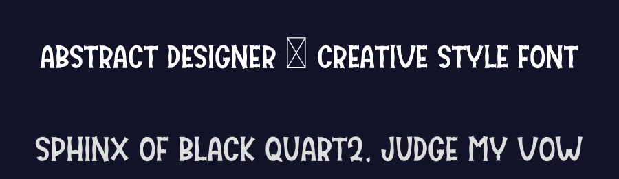 Abstract Designer – Creative Style Font by freshtypeink — Display Font — thumbnail 2
