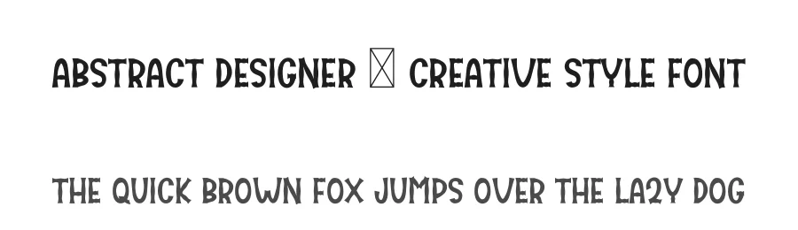 Abstract Designer – Creative Style Font by freshtypeink — Display Font