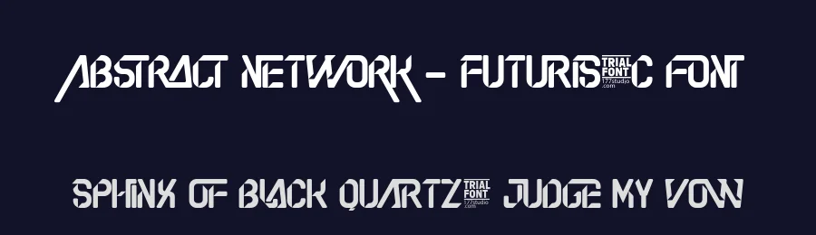 Abstract Network – Futuristic Font by 177Studio — Display Font — thumbnail 2