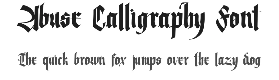 Abuse Calligraphy Font by Monofonts — Script Handwritten Font