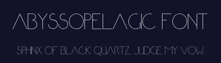 Abyssopelagic Font by Mark White — Sans Serif Font — thumbnail 2