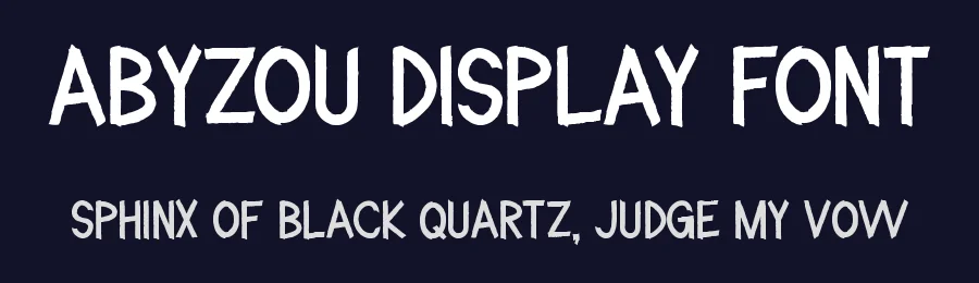 Abyzou Display Font by Maiko Hatta — Display Font — thumbnail 2
