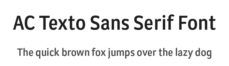 AC Texto Sans Serif Font by Antoine Crama — Sans Serif Font