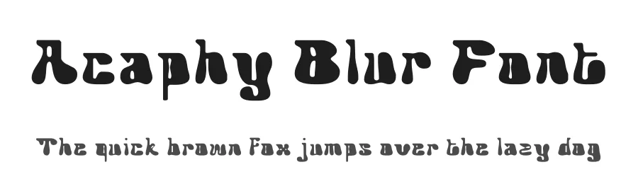 Acaphy Blur Font by craftsupplyco — Display Font