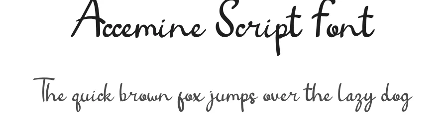 Accemine Script Font by planetz studio — Script Handwritten Font