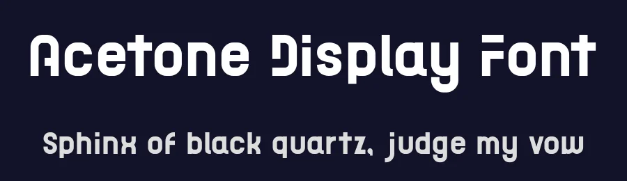 Acetone Display Font by TypeFactory — Display Font — thumbnail 2