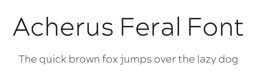 Acherus Feral Font by Horizon Type β Sans Serif Font