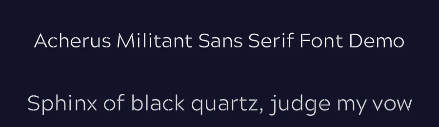 Acherus Militant Sans Serif Font Demo by Horizon Type — Sans Serif Font — thumbnail 2