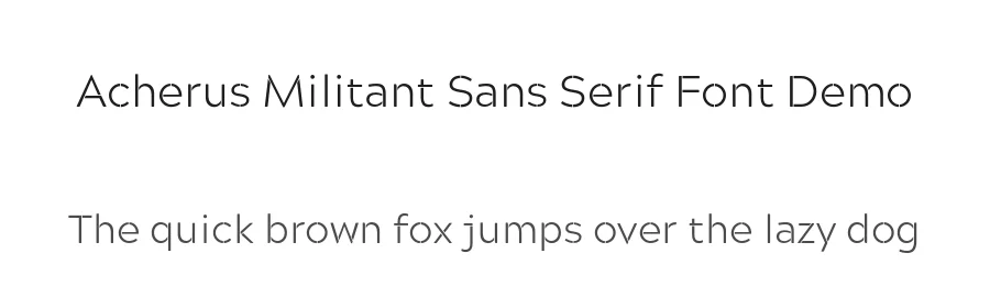 Acherus Militant Sans Serif Font Demo by Horizon Type — Sans Serif Font