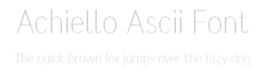 Achiello Ascii Font by craftsupplyco β Sans Serif Font
