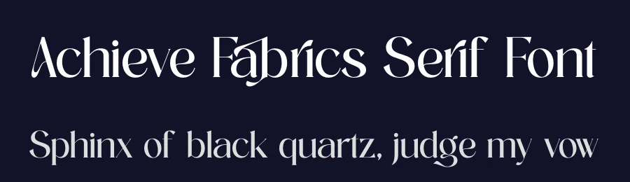 Achieve Fabrics Serif Font by timelesstype.co — Display Font — thumbnail 2