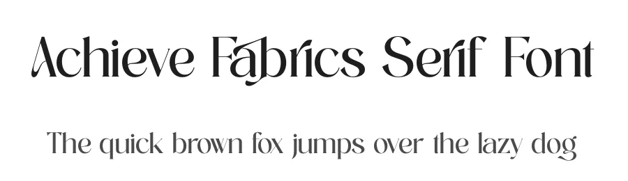 Achieve Fabrics Serif Font by timelesstype.co — Display Font