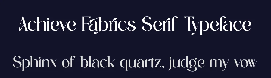 Achieve Fabrics Serif Typeface by timelesstype.co — Display Font — thumbnail 2
