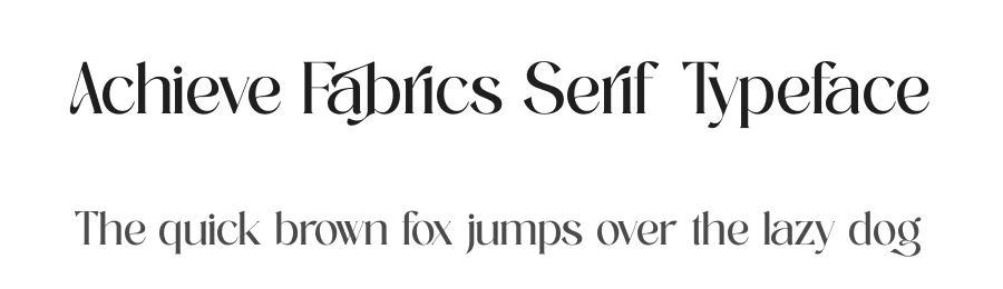 Achieve Fabrics Serif Typeface by timelesstype.co — Display Font