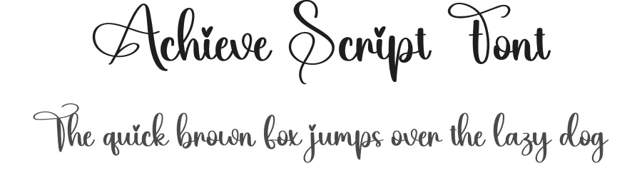 Achieve Script Font by creativeletter — Script Handwritten Font
