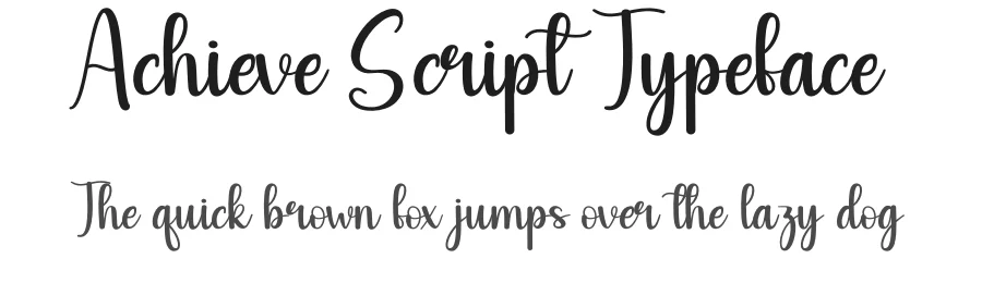 Achieve Script Typeface by andikastudio — Script Handwritten Font