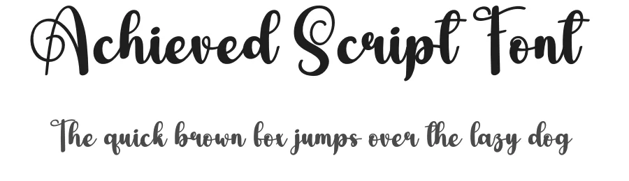 Achieved Script Font by creativeletter — Script Handwritten Font