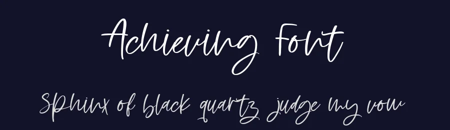 Achieving Font by pentagonistudio — Script Handwritten Font — thumbnail 2