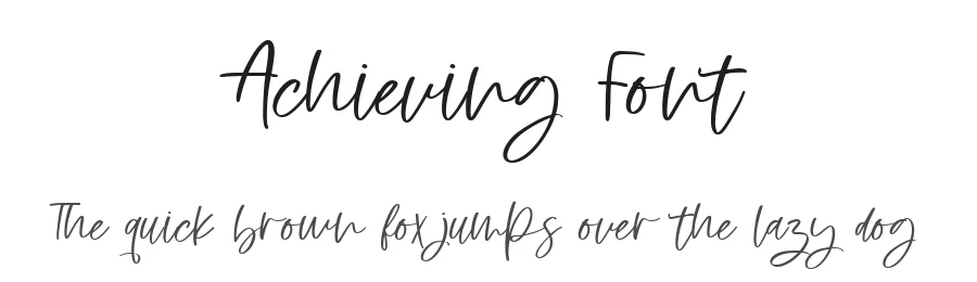 Achieving Font by pentagonistudio — Script Handwritten Font