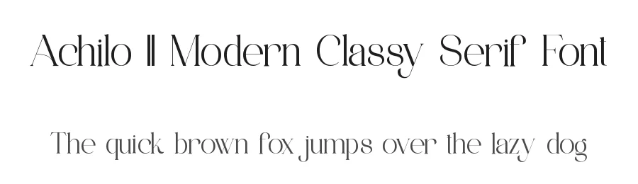 Achilo || Modern Classy Serif Font by ErmediaStudio — Serif Font