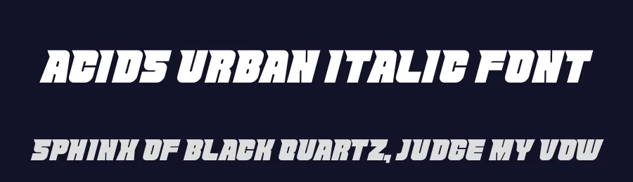 Acids Urban Italic Font by timelesstype.co — Display Font — thumbnail 2