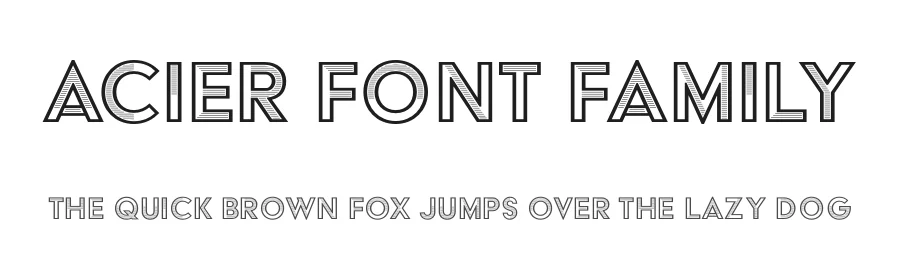 Acier Font Family by Production Type — Display Font