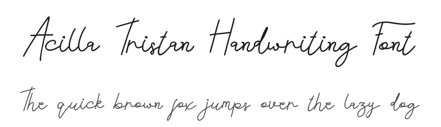 Acilla Tristan Handwriting Font by edricstudio — Script Handwritten Font