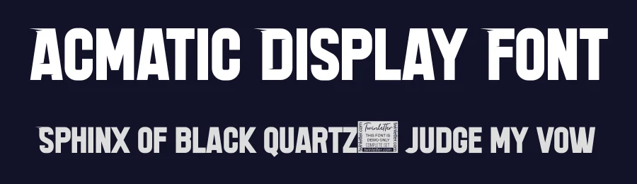 Acmatic Display Font by twinletter — Display Font — thumbnail 2